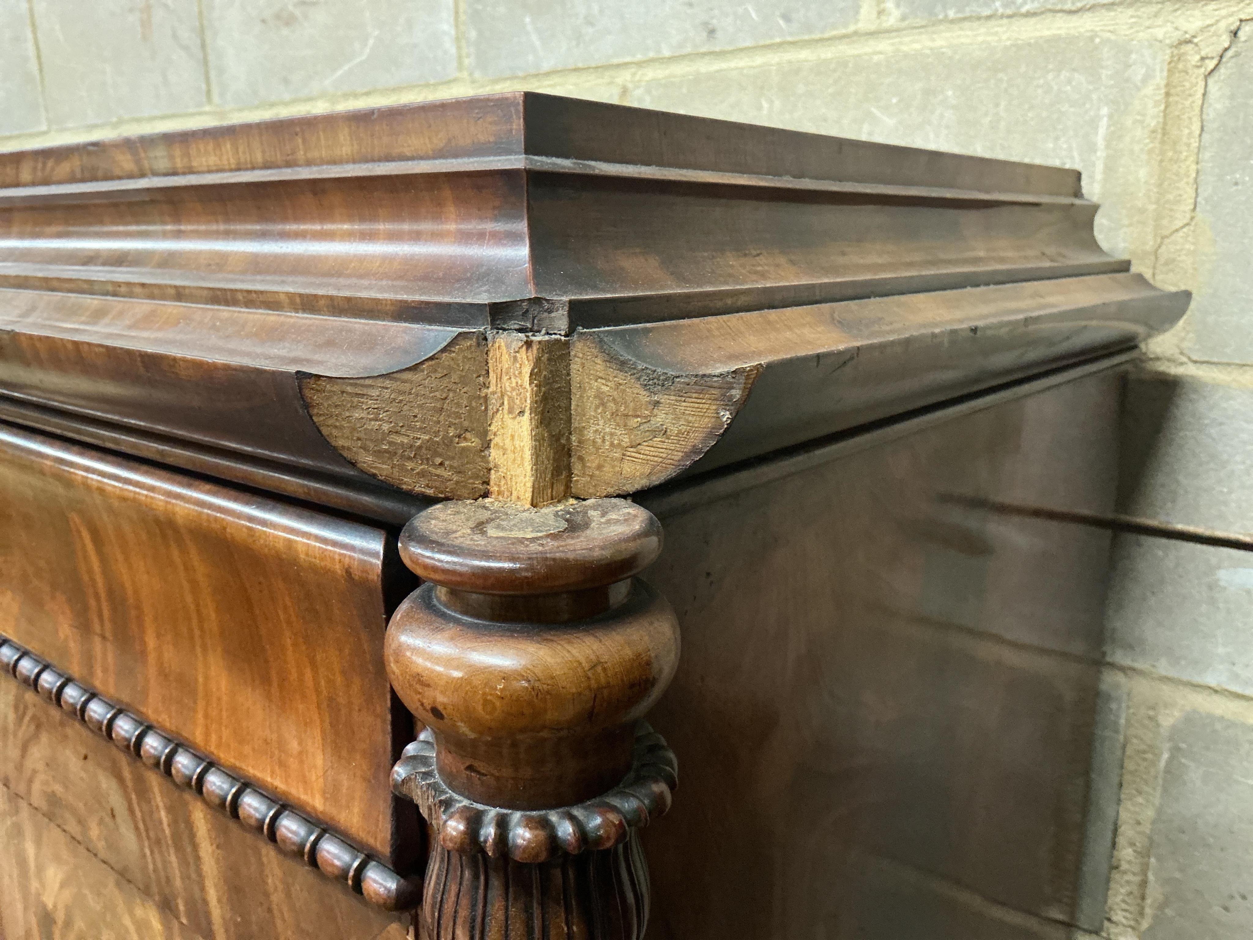 A 19th century French mahogany secretaire abbatant, width 102cm, depth 60cm, height 151cm